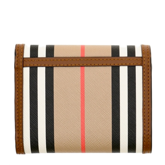 Burberry Lancaster Trifold Wallet Icon Stripe New - Picture 3 of 7